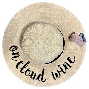 Large Brim Beach Sun Hat "On Cloud Wine"